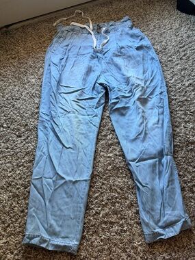 Zenana Outfitters Light Blue Men's Drawstring Joggers